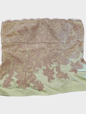 Red Valentino Lace Overlay Tube Top Strapless Side Zipper Size 44